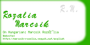 rozalia marcsik business card